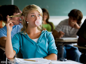 no chewing gum in class