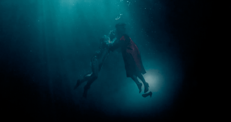 Advertisement for The Shape of Water movie.