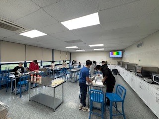 A sneak peak of the newly converted cooking classroom here at HMS!